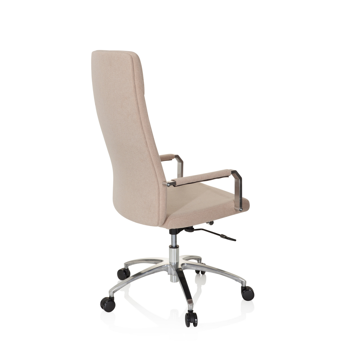 Skrifstofustóll frá Hjh Office á lager, snúningsstóll Saranto Plus I, beige áklæði, stólhúsgögn úr hægindastól.