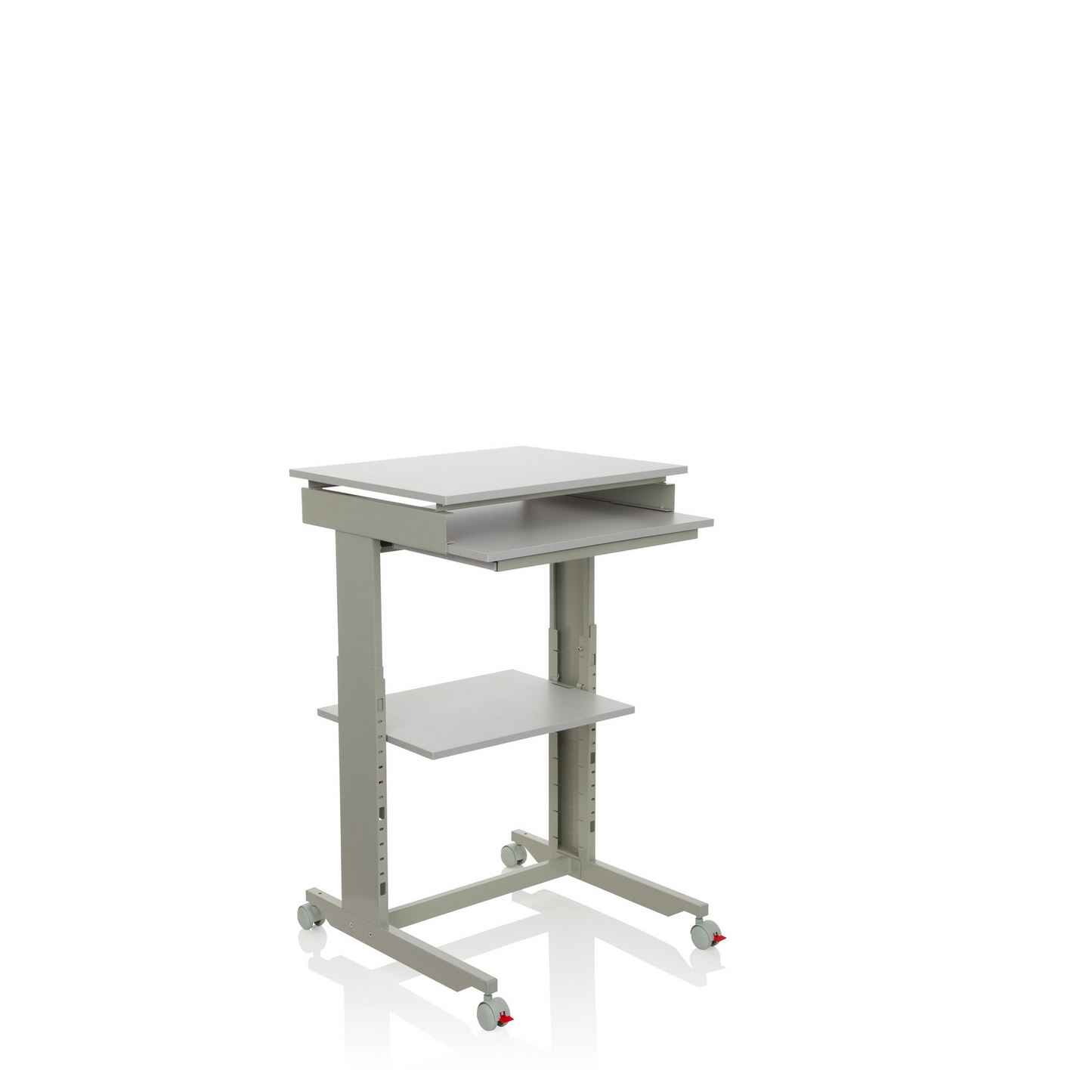 Hjh Office tölvuborð, vinnustöð, grátt, hæðarstillanlegt