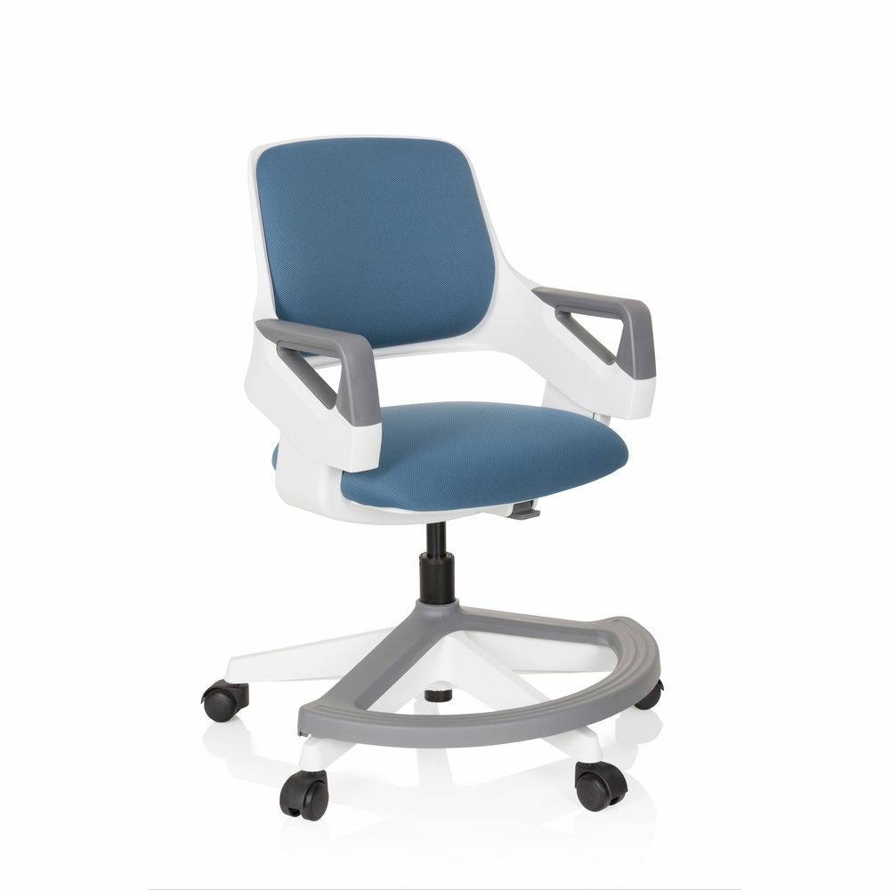 B-flokks Hjh Office barnastóll Kid Flex möskvaefni blágrár snúningsstóll skrifstofustóll