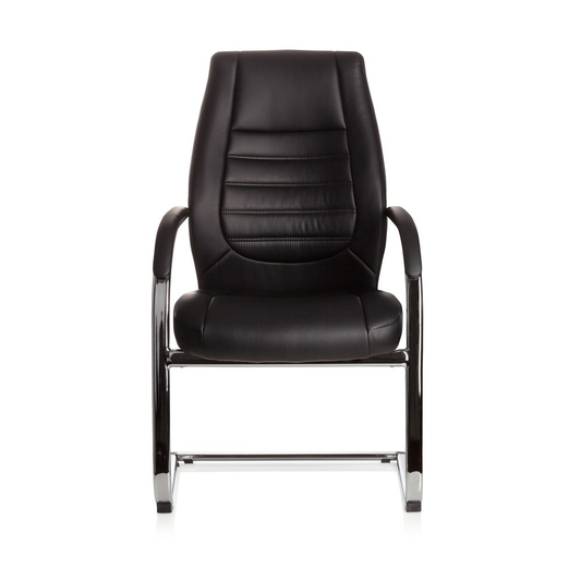 B-grade Hjh Office conference chair / cantilever chair Vitoro V faux leather, black