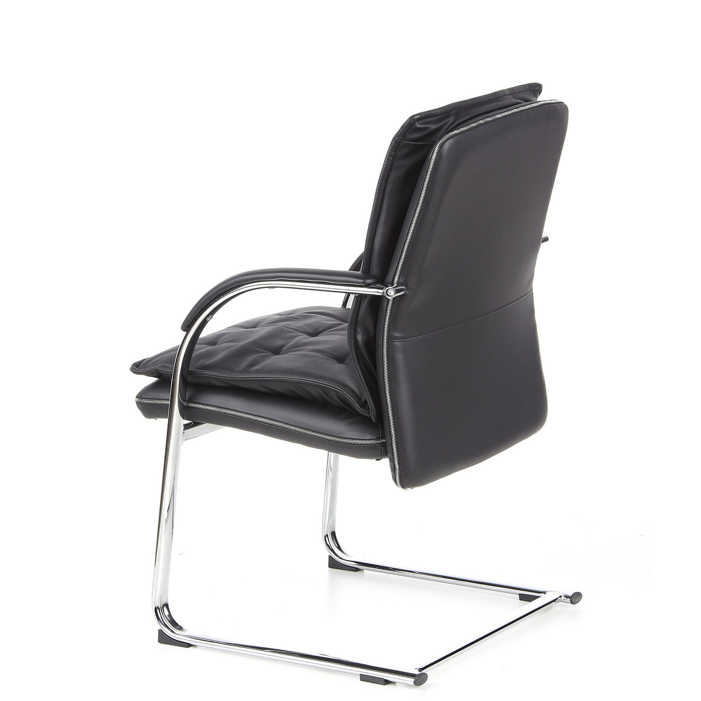 B-stock Hjh Office Villa V conference chair, cantilever chair, seat in nappa leather, black 891