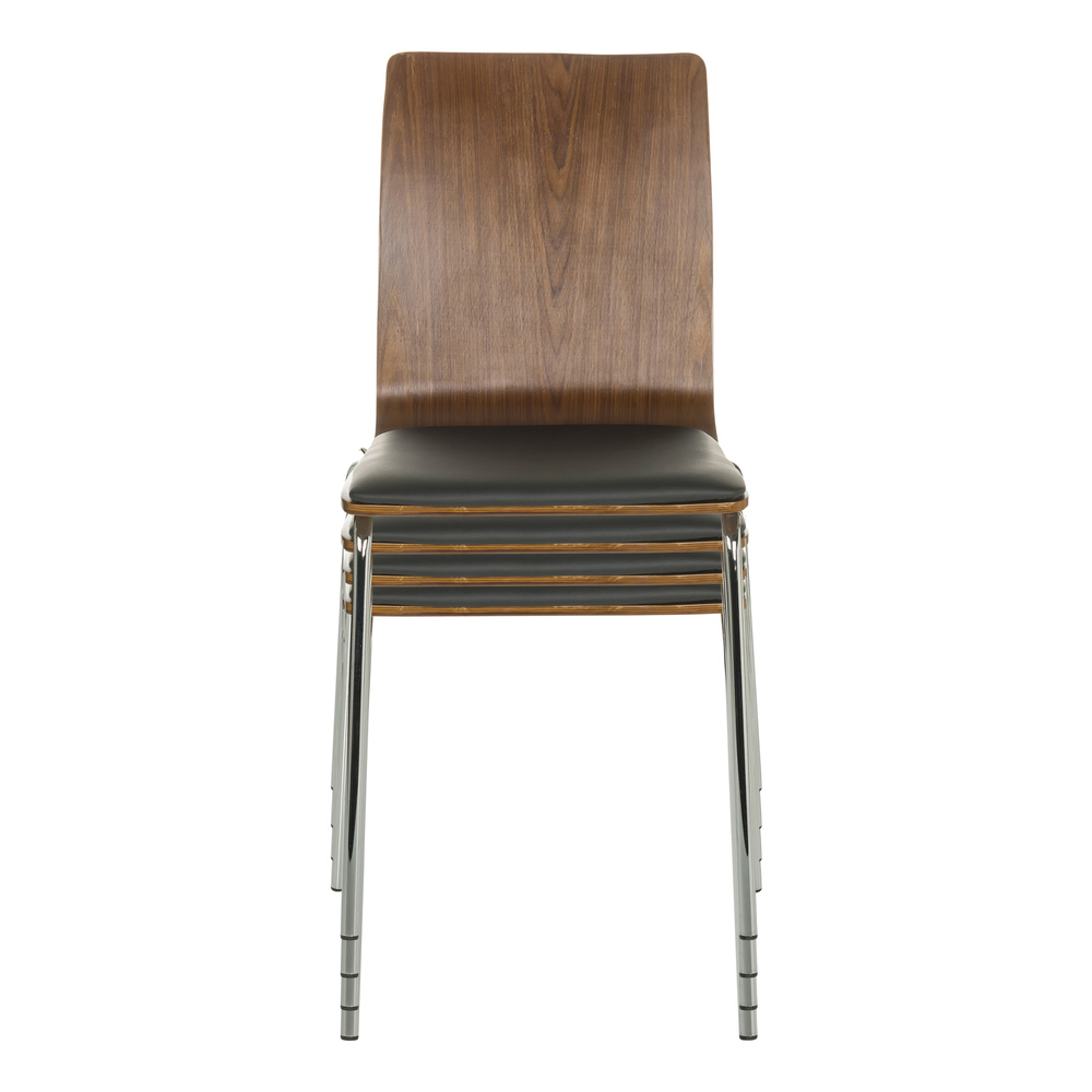 B-grade Hjh Office Peria conference chair, visitor chair, wooden shell, walnut, 2 pieces