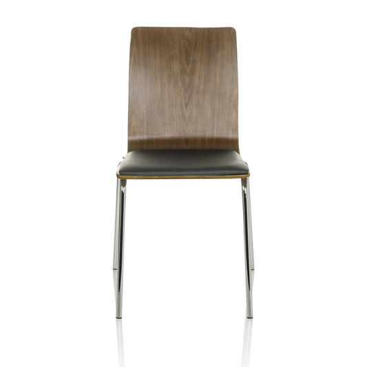 B-grade Hjh Office Peria conference chair, visitor chair, wooden shell, walnut, 2 pieces