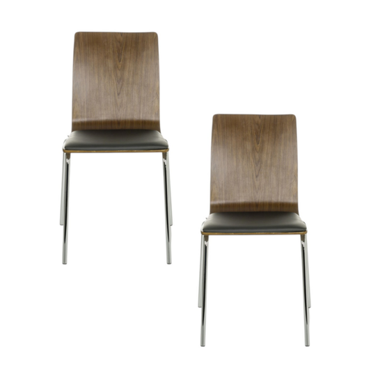 B-grade Hjh Office Peria conference chair, visitor chair, wooden shell, walnut, 2 pieces