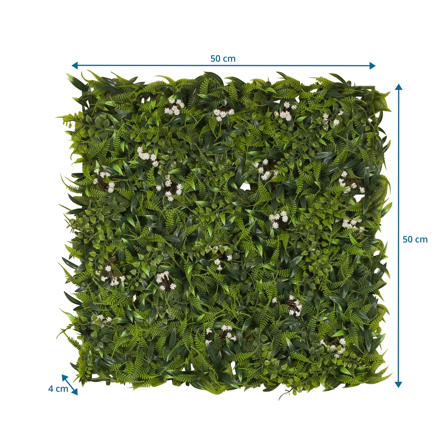 B-flokks Hjh Office plöntumotta, veggskreyting, gerviplanta, græn, plast, 50x50 cm motta