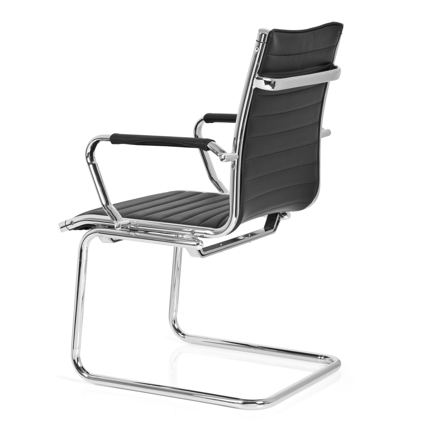 B-Ware Hjh Office Besucherstuhl Konferenzstuhl Stuhl Schwarz Armlehnen Sitz