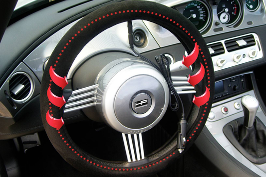 B-flokks HP bílaaukabúnaður með hita, stýrishlíf, 12V, stýrishlíf (ø) 38 cm, svört 