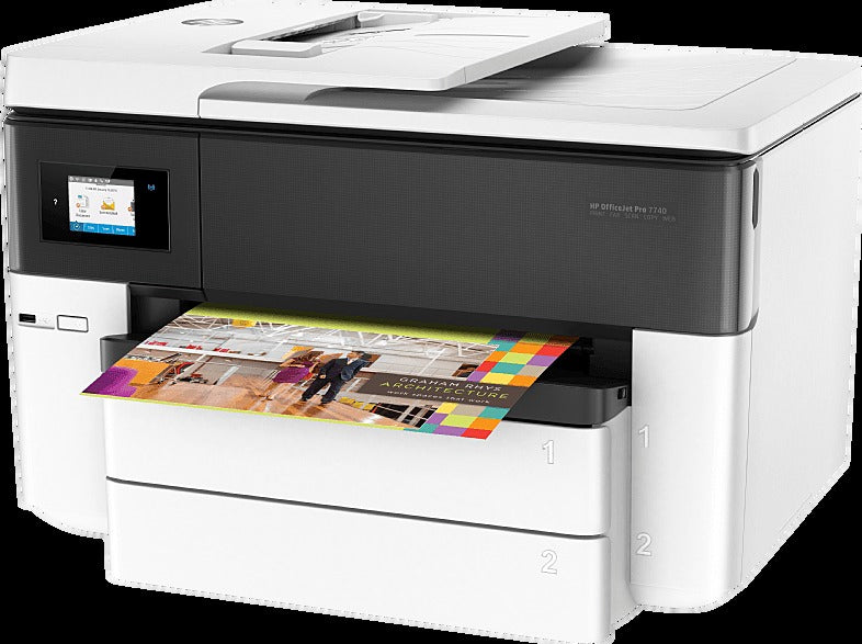 HP OfficeJet Pro 7740 breiðsniðs 4-í-1 bleksprautufjölnota prentari með Wi-Fi, á lager
