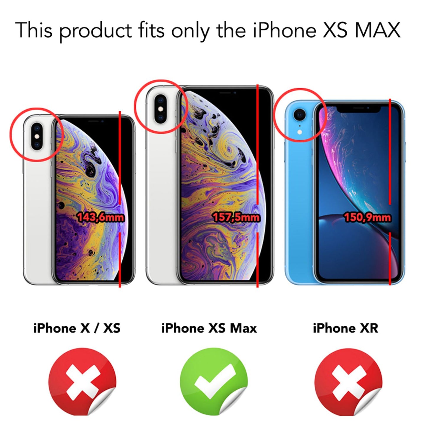 NALIA 360 gráðu símahulstur fyrir Apple iPhone XS Max, fulla vörn