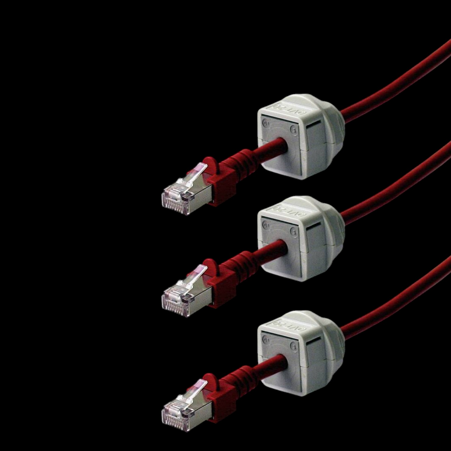 B-Ware Icotek Qvt 20 Kabeldurchführung Teilbar Polycarbonat Grau 3 Stück