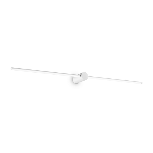 B-grade Ideal Lux LED bathroom wall light Filo, white metal, 115 cm, spotlight