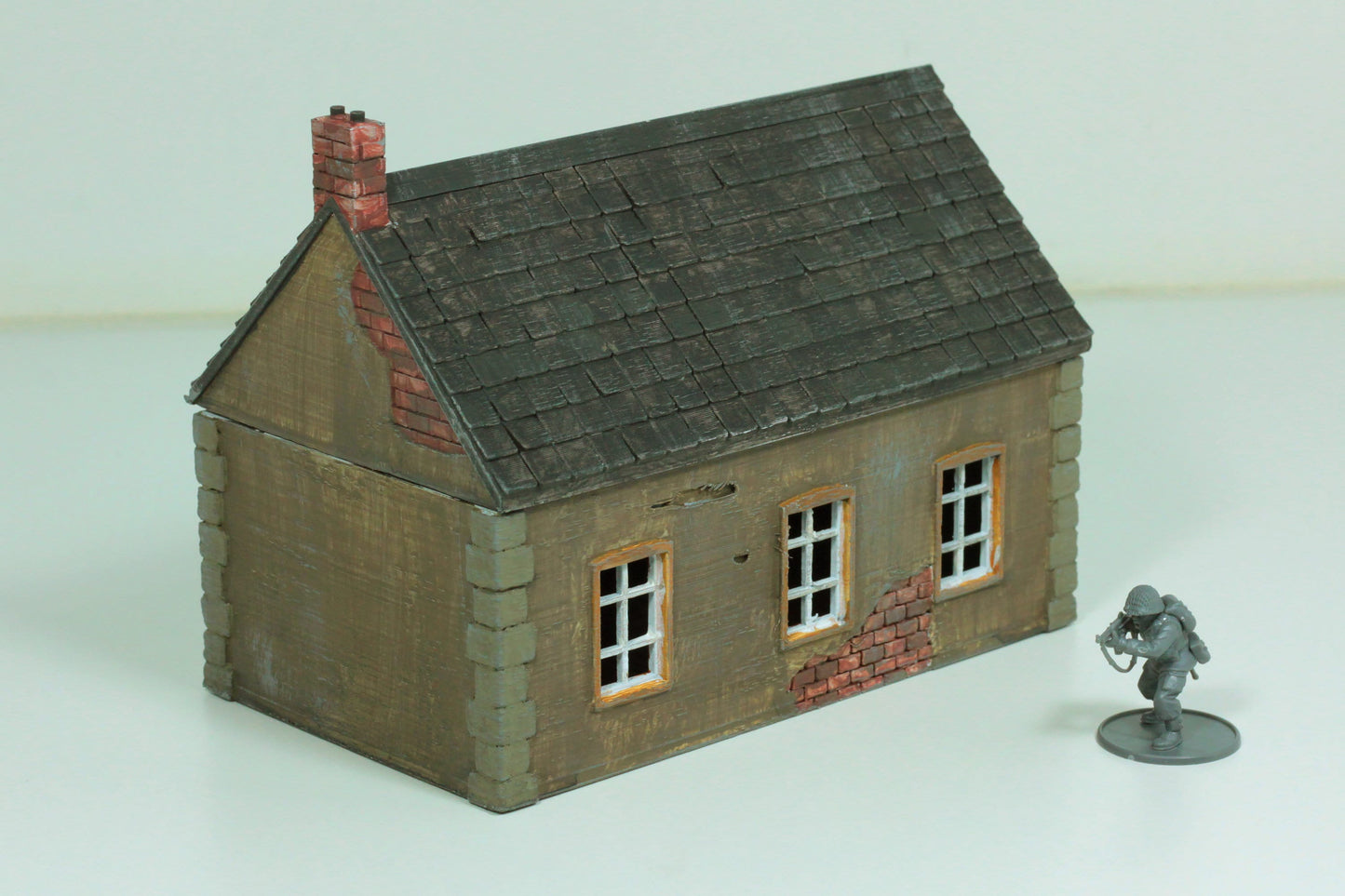 Normandy French Village House SS-T1 (Volume 1) - Tabletop Wargaming WW2 Terrain | 15mm 20mm 28mm Miniature 3D Printed Model | Flames of War