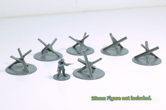 Tank Obstacle Hedgehog - 15mm, 20mm, 28mm 3D Printed Terrain for Tabletop Wargaming | Bolt Action - Set of 6pcs