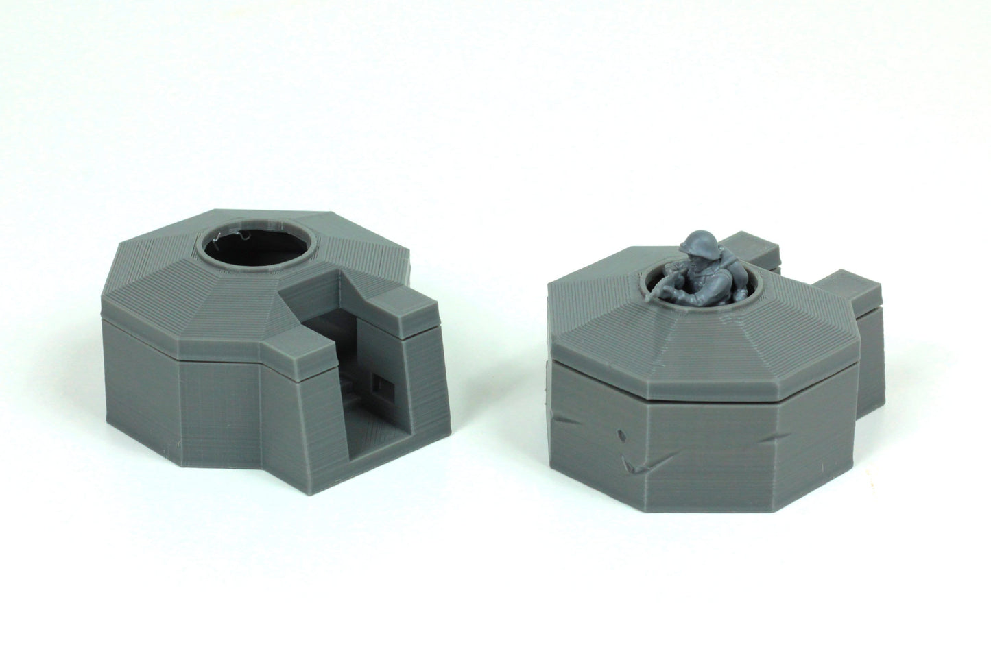 Pillbox Bunker Set Utah Beach - Tabletop Wargaming WW2 Terrain | 15mm 20mm 28mm Miniature 3D Printed Model | Bolt Action