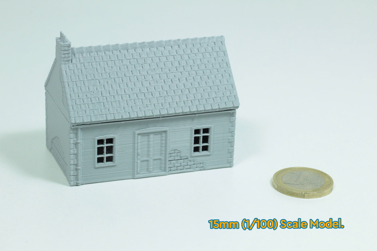 Normandy French Village House SS-T1 (Volume 1) - Tabletop Wargaming WW2 Terrain | 15mm 20mm 28mm Miniature 3D Printed Model | Flames of War
