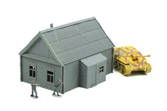 Russian Izba - Tabletop Wargaming WW2 Terrain | 15mm 20mm 28mm HO Miniature 3D Printed Model | Bolt Action