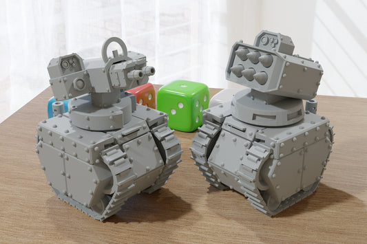 Sentry Bot Tanks - Resin 3D Printed Vehicles 28mm Scale for Tabletop RPG Wargames