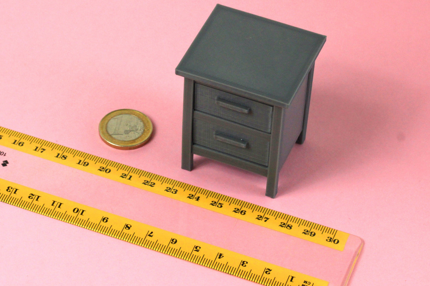 Modern Nightstand  - Dollhouse Miniature 1:12 Miniature Dollhouse Furniture