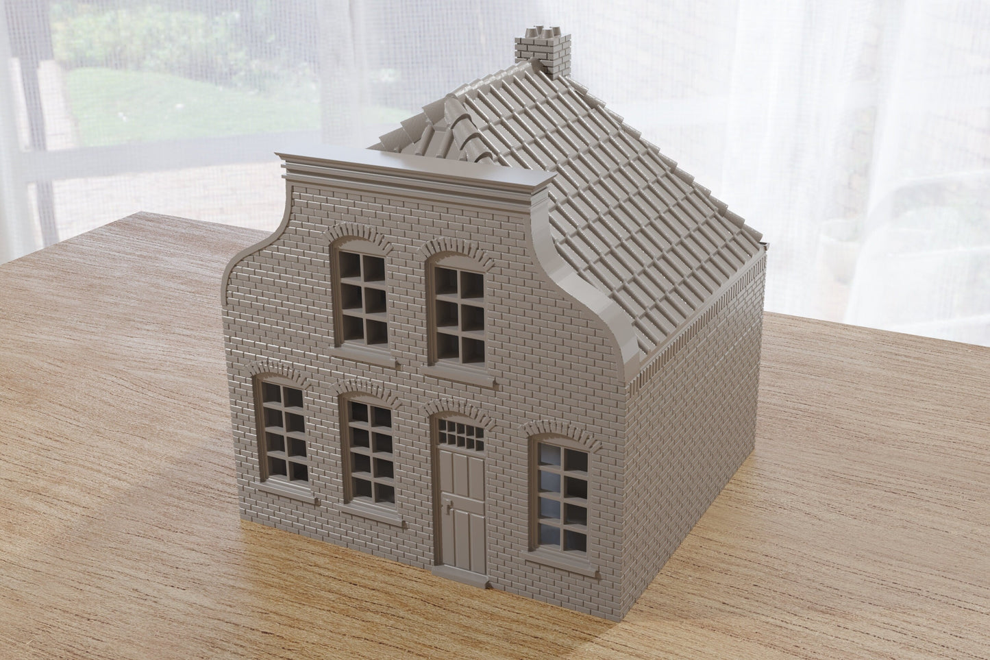 Dutch Neck Gable House - Tabletop Wargaming WW2 Terrain | 15mm 20mm 28mm HO Miniature 3D Printed Model | Bolt Action