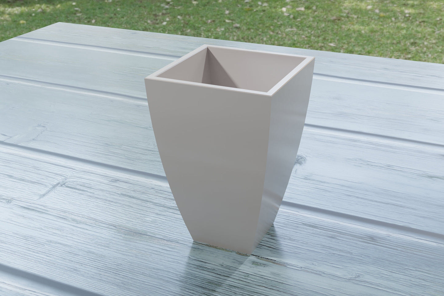 Modern Square Flower Pot | 1:12, 18, 24 Scale Dollhouse Decor | 3D Printed Miniature Made in Germany