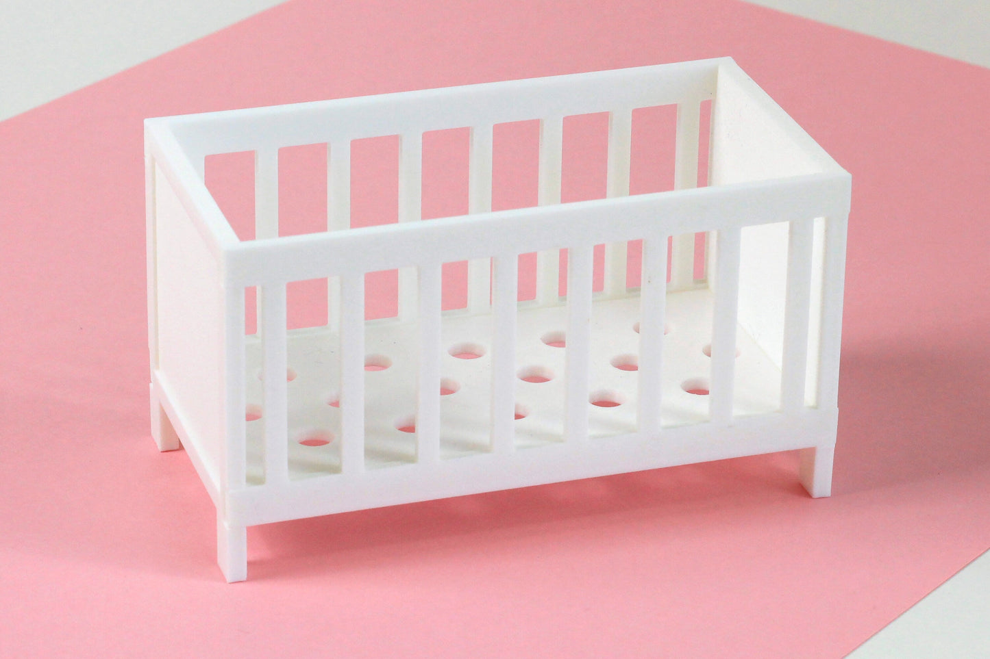 1:12 Scale Miniature Baby Bed | Modern Dollhouse Furniture | 3D Printed Dollhouse Crib Made in Germany