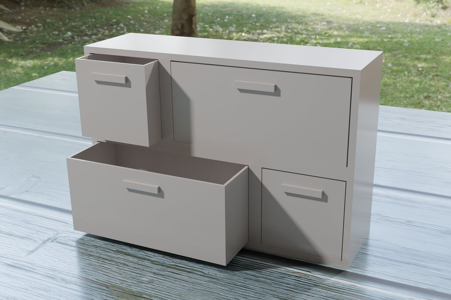 Modern Cupboard Combination | 1:12, 18 Scale Dollhouse Furniture | 3D Printed Storage Unit