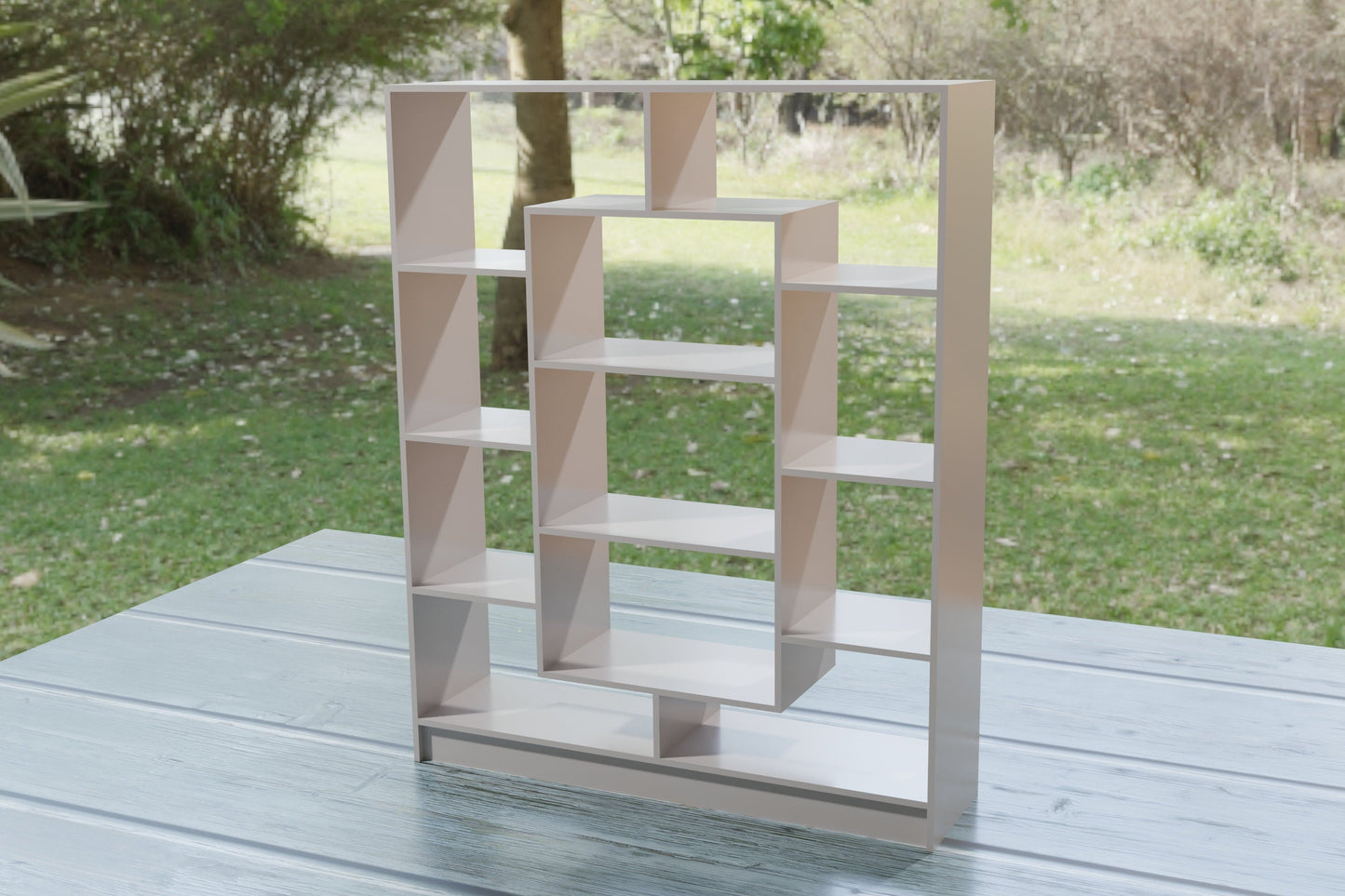 Large Modern Bookshelf | 1:12, 18 & 24 Scale Dollhouse Furniture | 3D Printed Miniature