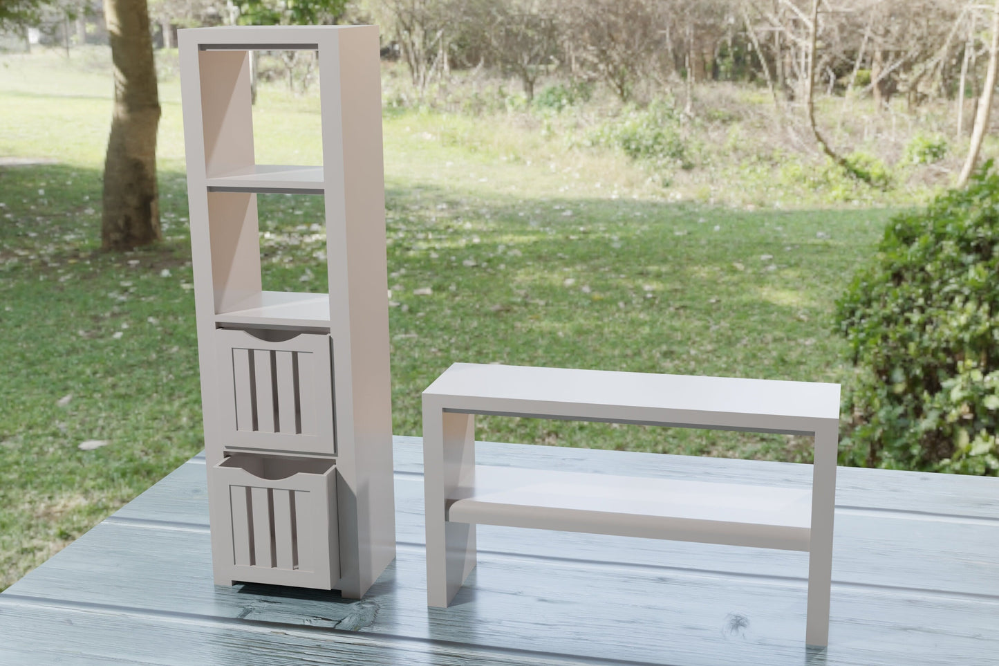 Dollhouse Miniature Bathroom Furniture Set - 1:12 Scale