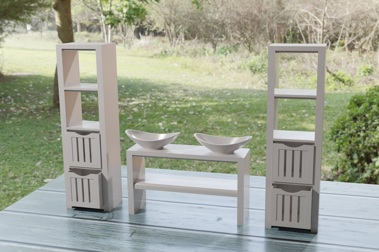 Dollhouse Miniature Bathroom Furniture Set - 1:12 Scale