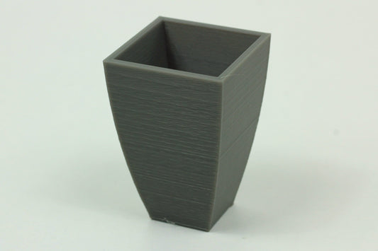 Modern Square Flower Pot | 1:12, 18, 24 Scale Dollhouse Decor | 3D Printed Miniature Made in Germany