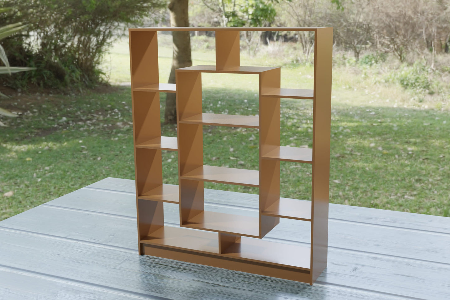 Large Modern Bookshelf | 1:12, 18 & 24 Scale Dollhouse Furniture | 3D Printed Miniature