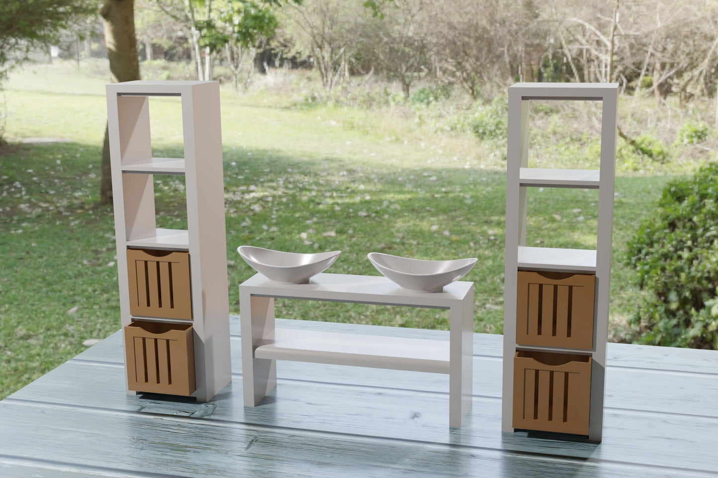 Dollhouse Miniature Bathroom Furniture Set - 1:12 Scale