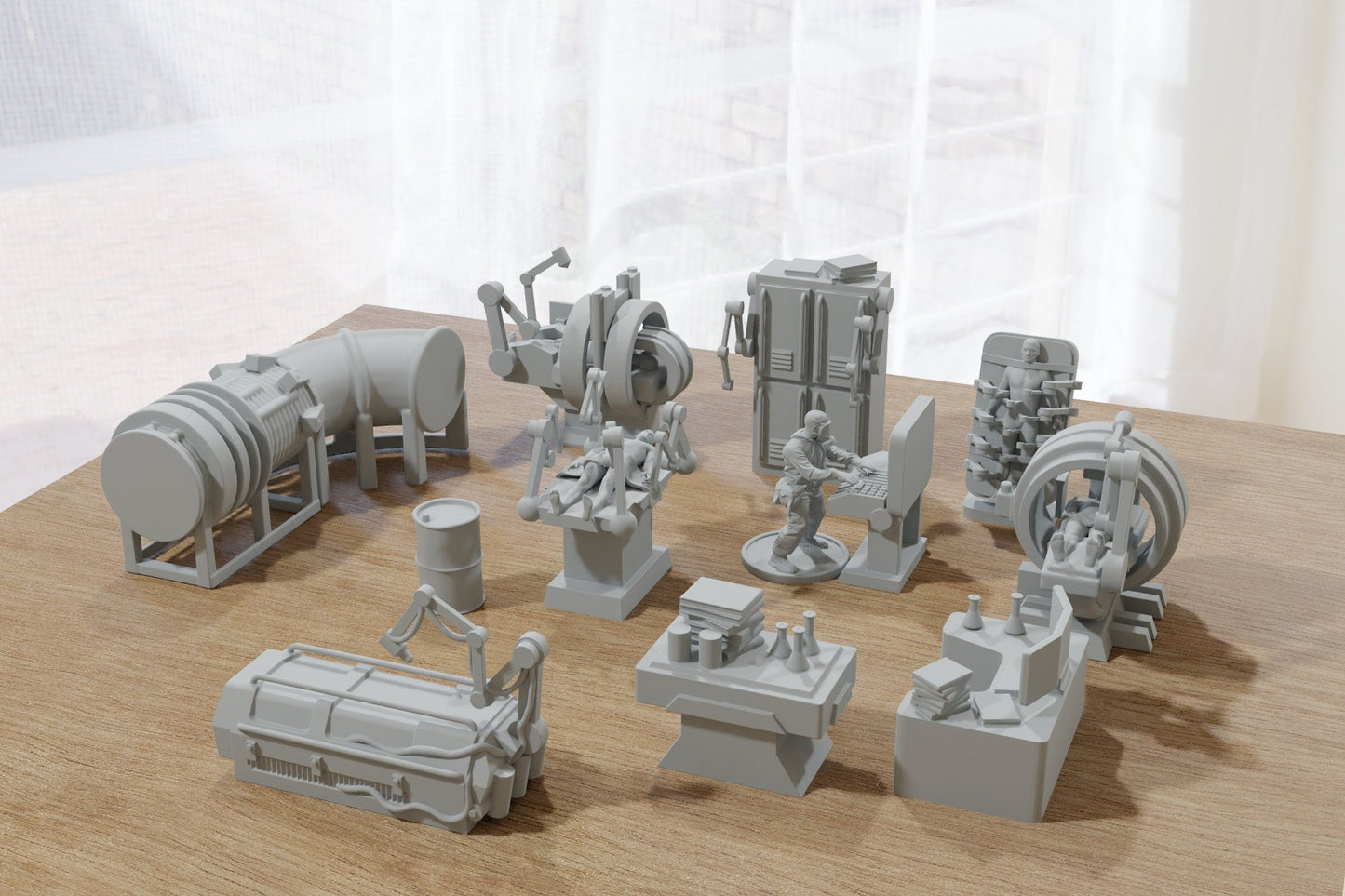 Human Research Laboratory Terrain Set -  Zona Alfa - Miniature Gaming Tabletop RPG - 28mm / 32mm Wargaming Minifigures