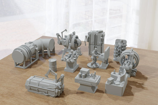 Human Research Laboratory Terrain Set -  Zona Alfa - Miniature Gaming Tabletop RPG - 28mm / 32mm Wargaming Minifigures