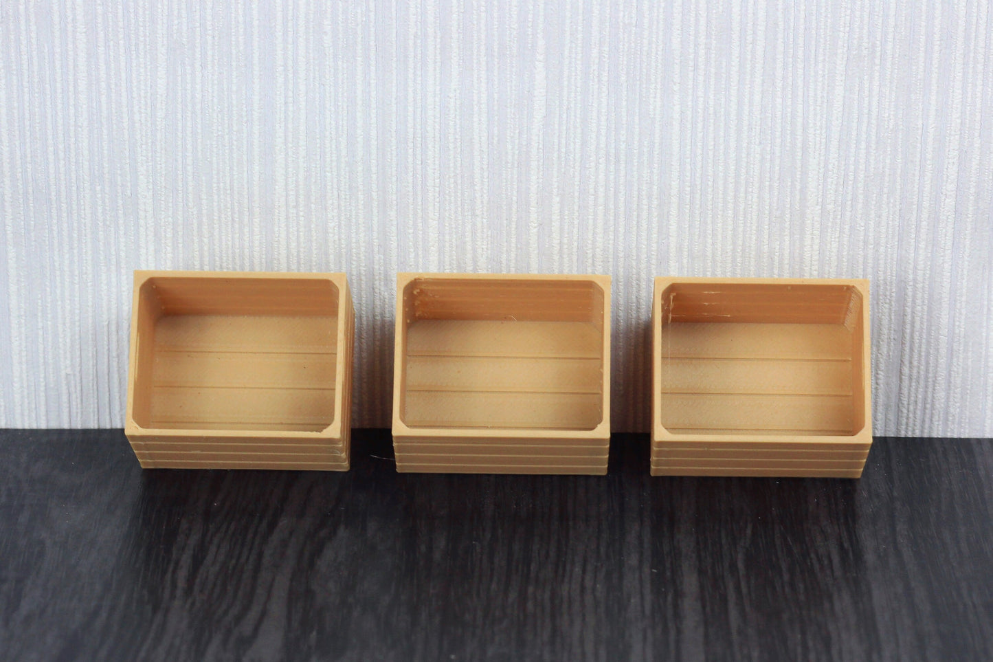 Dollhouse Miniature Fruit Crates: 1/12 or 1/18 Scale, Wood Fiber 3D Print