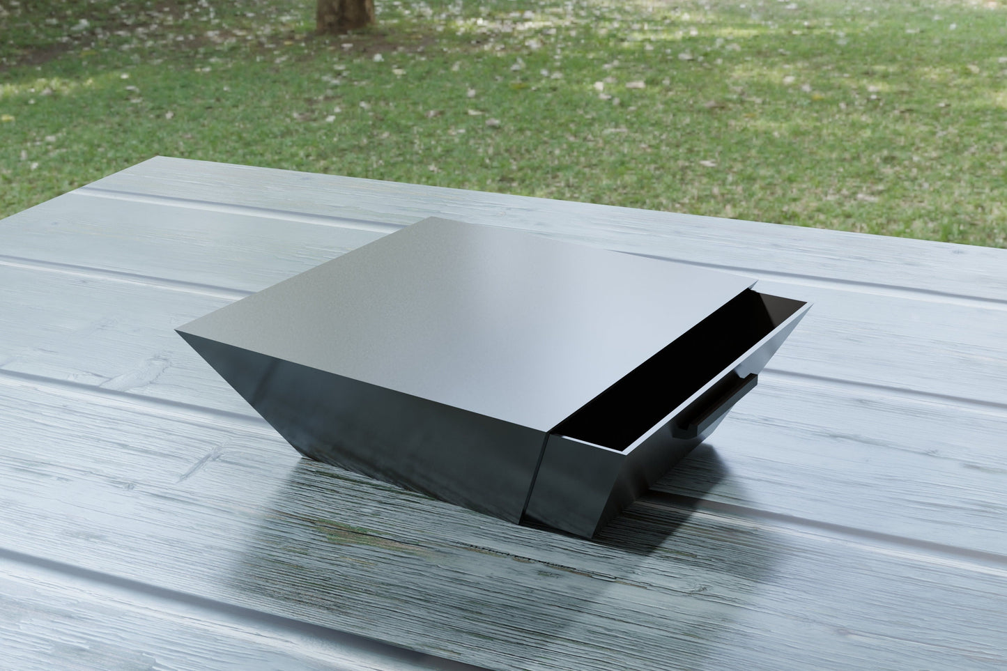 Inverted Pyramid Coffee Table: Modern Dollhouse Miniature Furniture