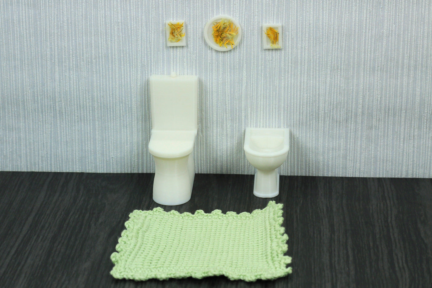 Modern Bidet | 1:12, 18, 24 & 6 Scale Dollhouse Bathroom Furniture | 3D Printed Miniature