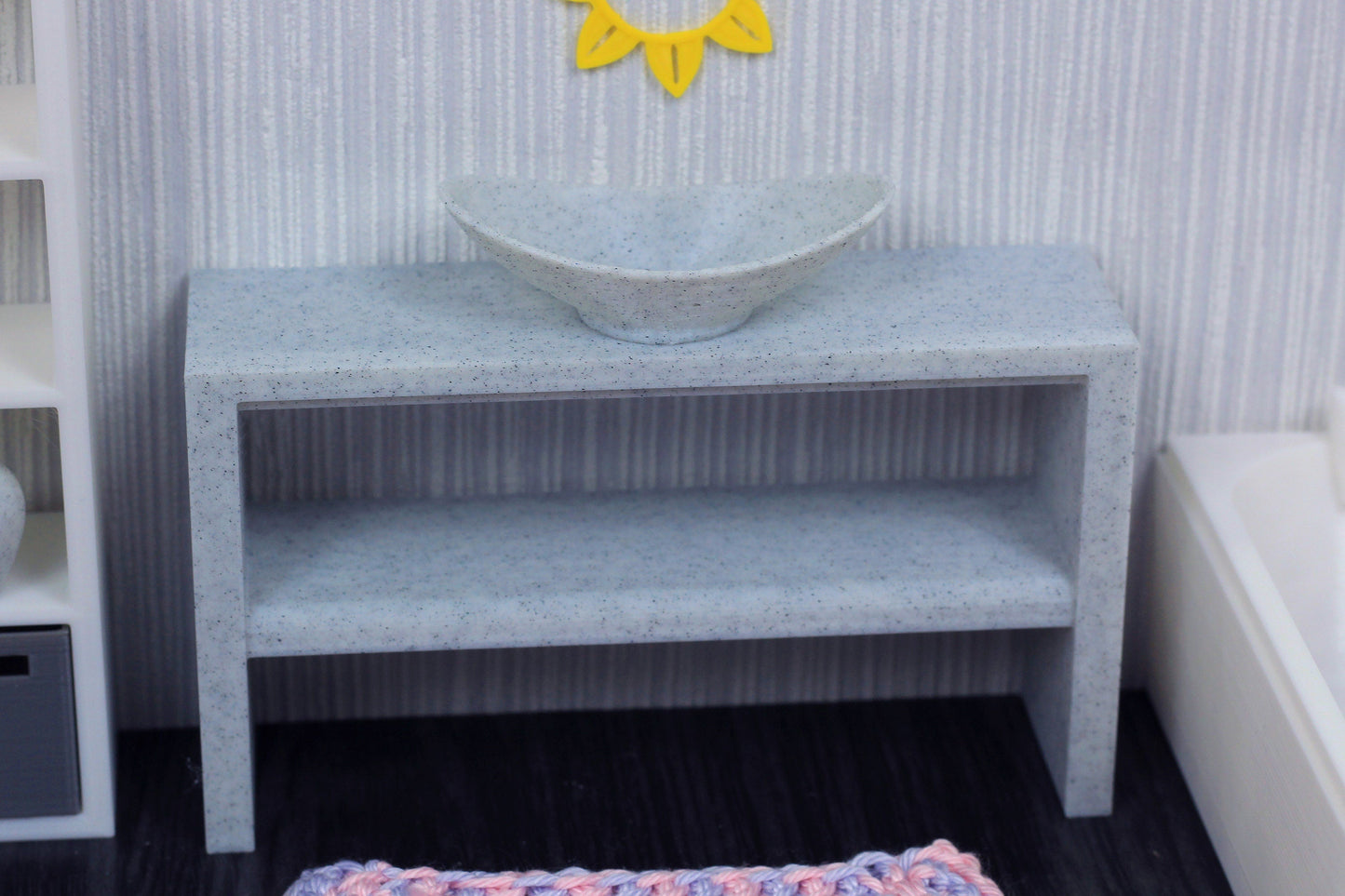 Dollhouse Miniature Bathroom Furniture Set - 1:12 Scale