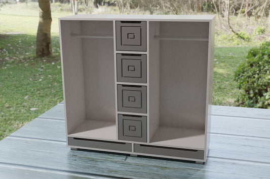 Dollhouse Miniature Closet with Cubes - 1:12 Scale