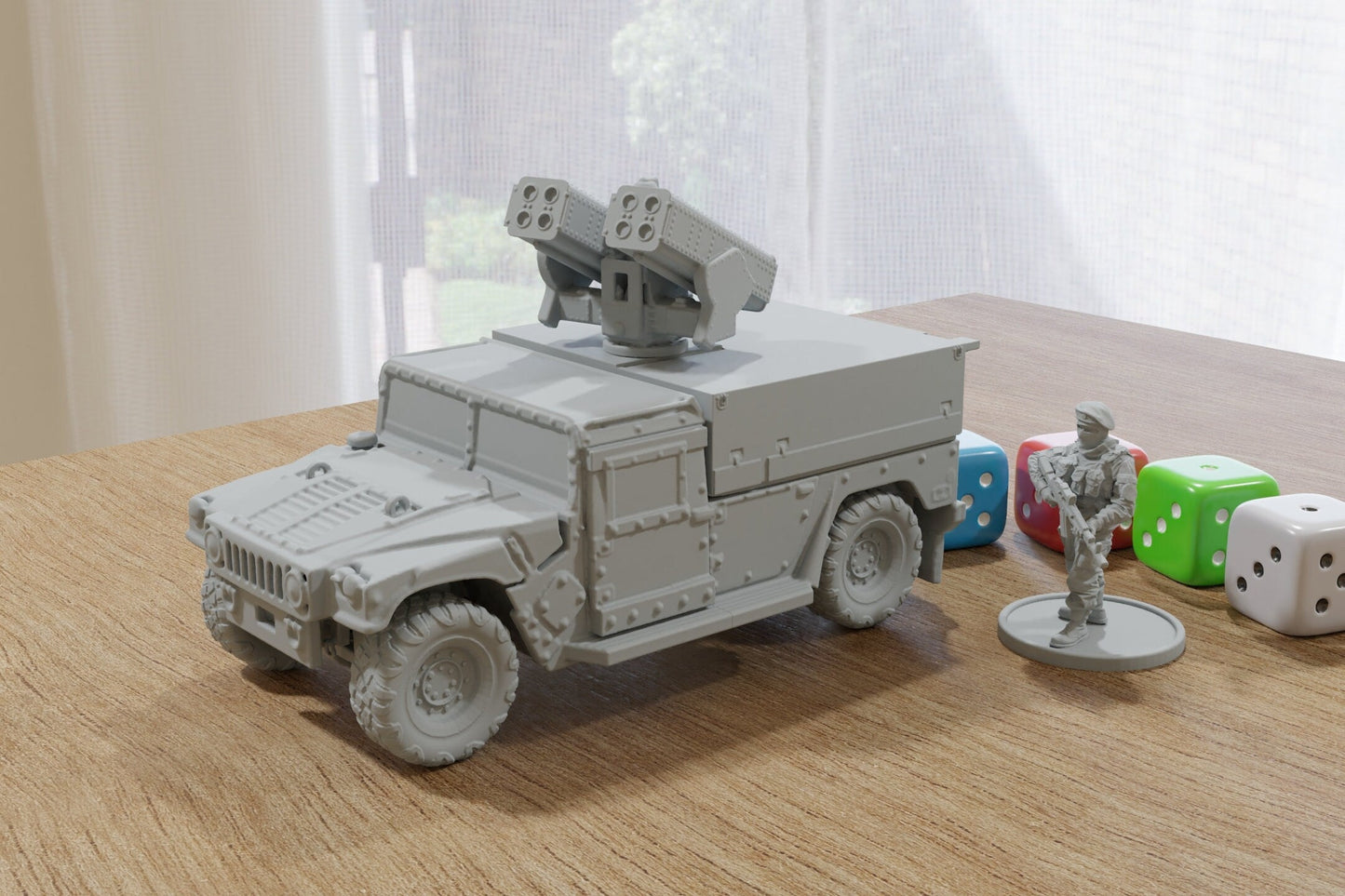 Armed Humvee (Hummer) - Miniature Gaming Tabletop RPG  - 28mm Vehicle
