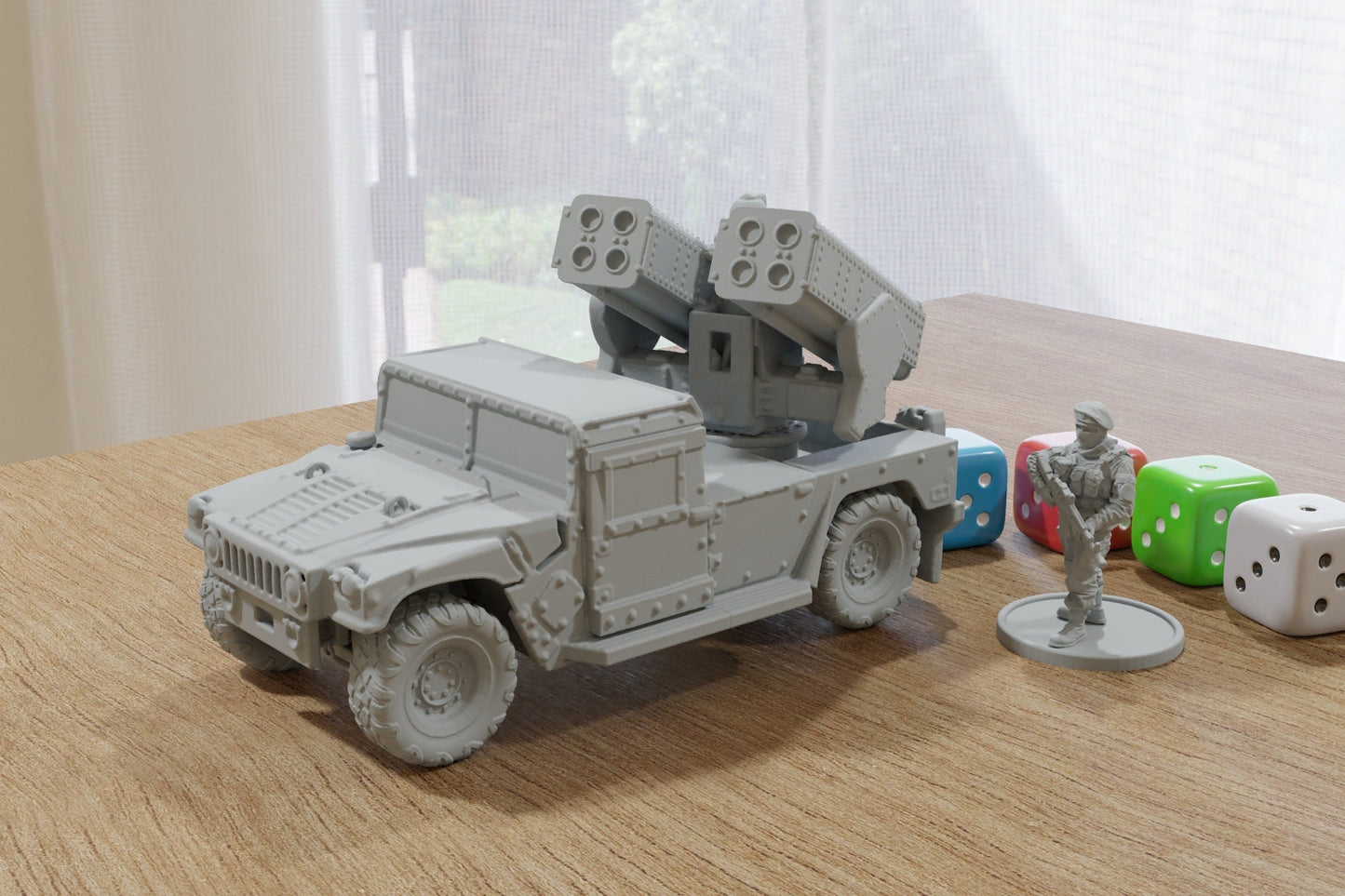 Armed Humvee (Hummer) - Miniature Gaming Tabletop RPG  - 28mm Vehicle