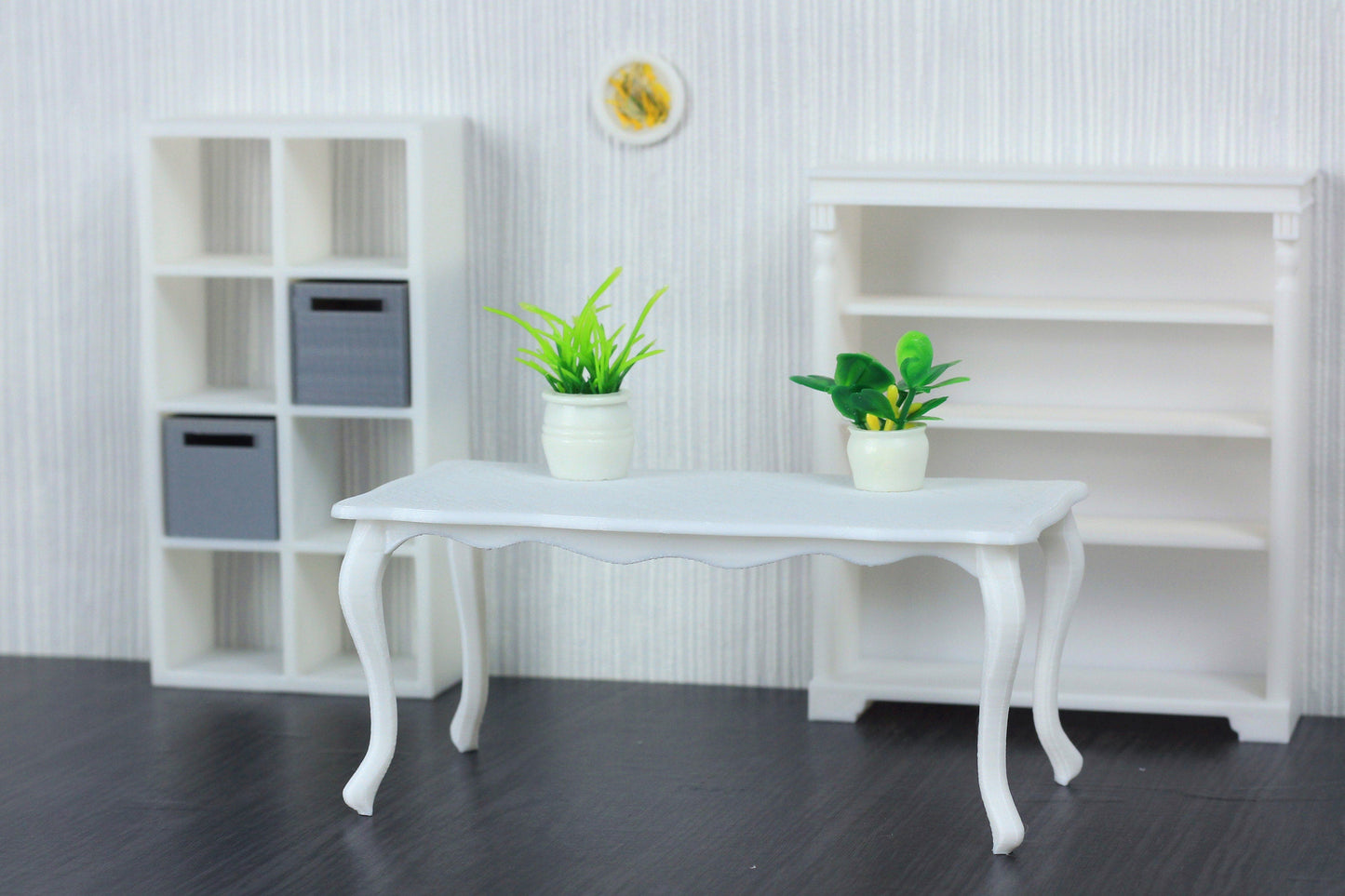 1:12 Scale Miniature Dining Table | Modern Dollhouse Furniture | 3D Printed Dollhouse Table Made in Germany