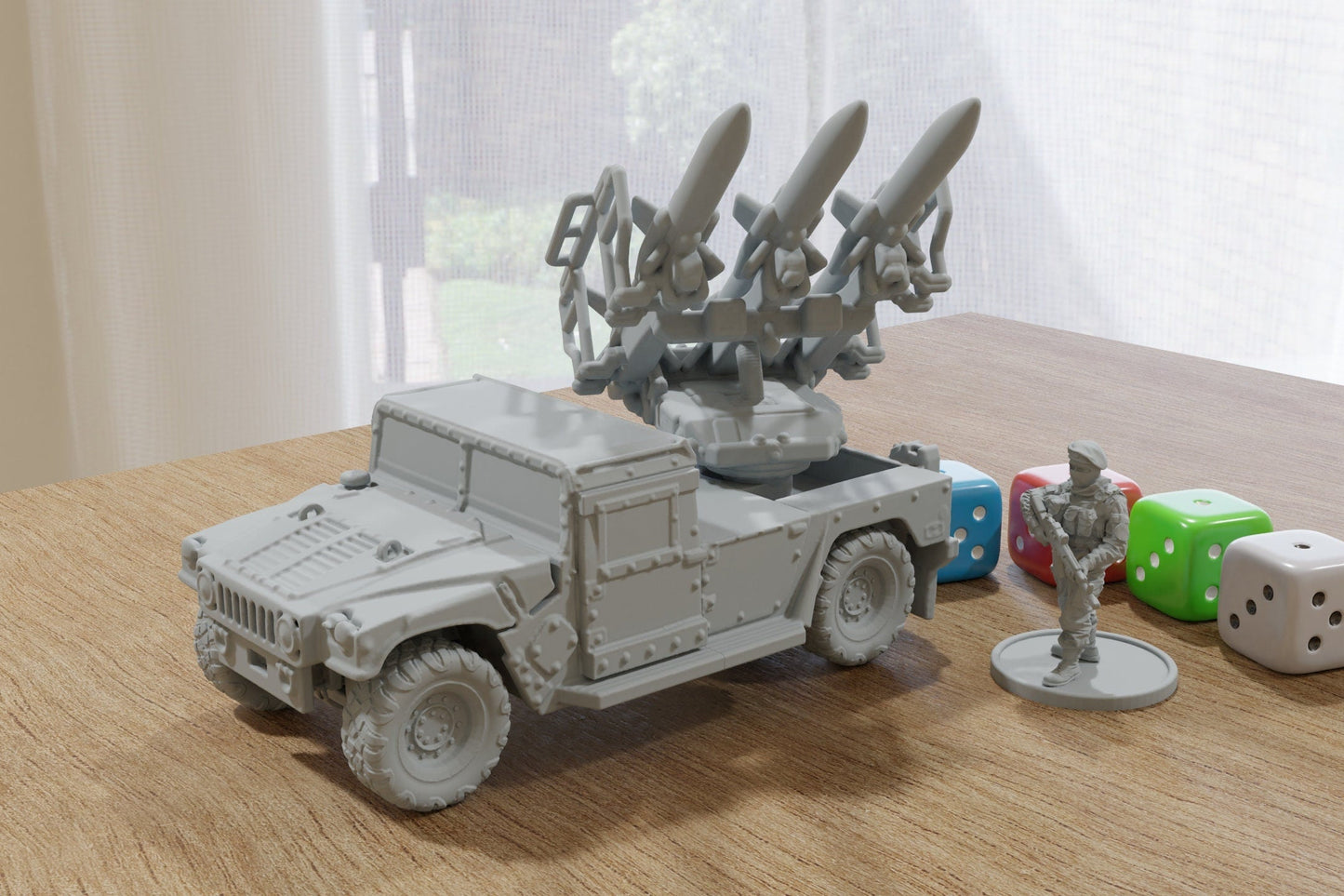 Armed Humvee (Hummer) - Miniature Gaming Tabletop RPG  - 28mm Vehicle