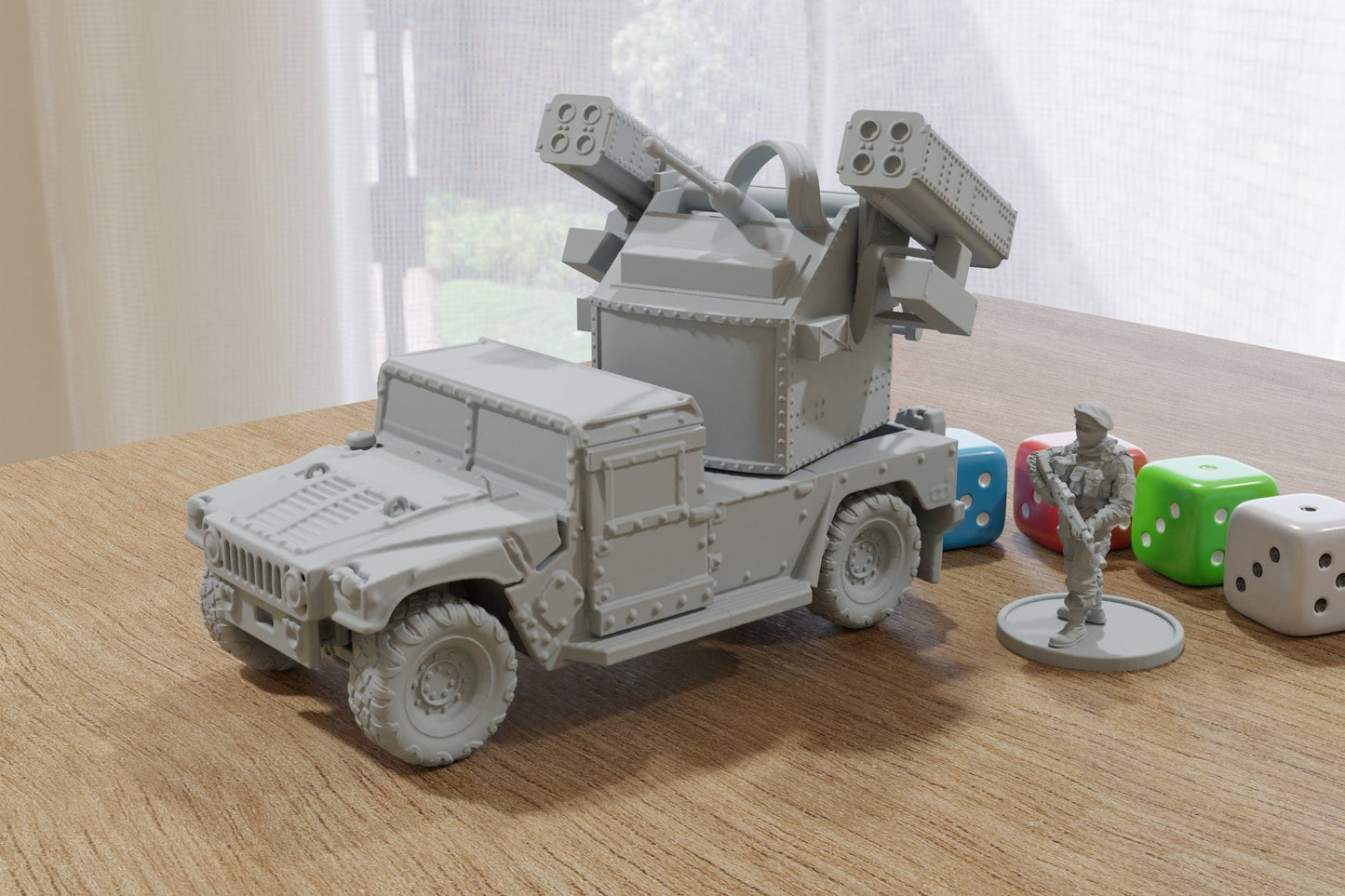 Armed Humvee (Hummer) - Miniature Gaming Tabletop RPG  - 28mm Vehicle