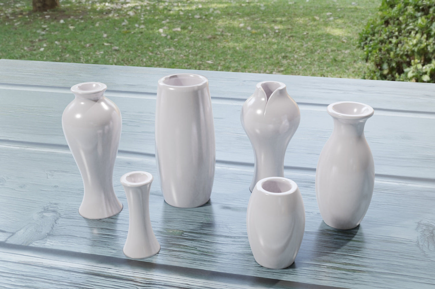 Curvy Dollhouse Vases Set: 1/12 Scale Miniature Furniture