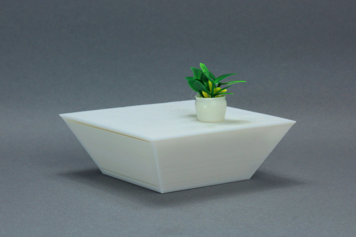 Inverted Pyramid Coffee Table: Modern Dollhouse Miniature Furniture