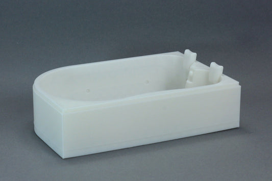 Whirlpool Bathtub | 1:12, 18 & 24 Scale Dollhouse Bathroom Furniture | 3D Printed Miniature