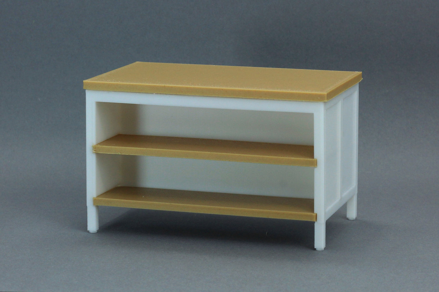 Kitchen Work Island with Stool | 1:12 Scale Dollhouse Furniture | 3D Printed Miniature