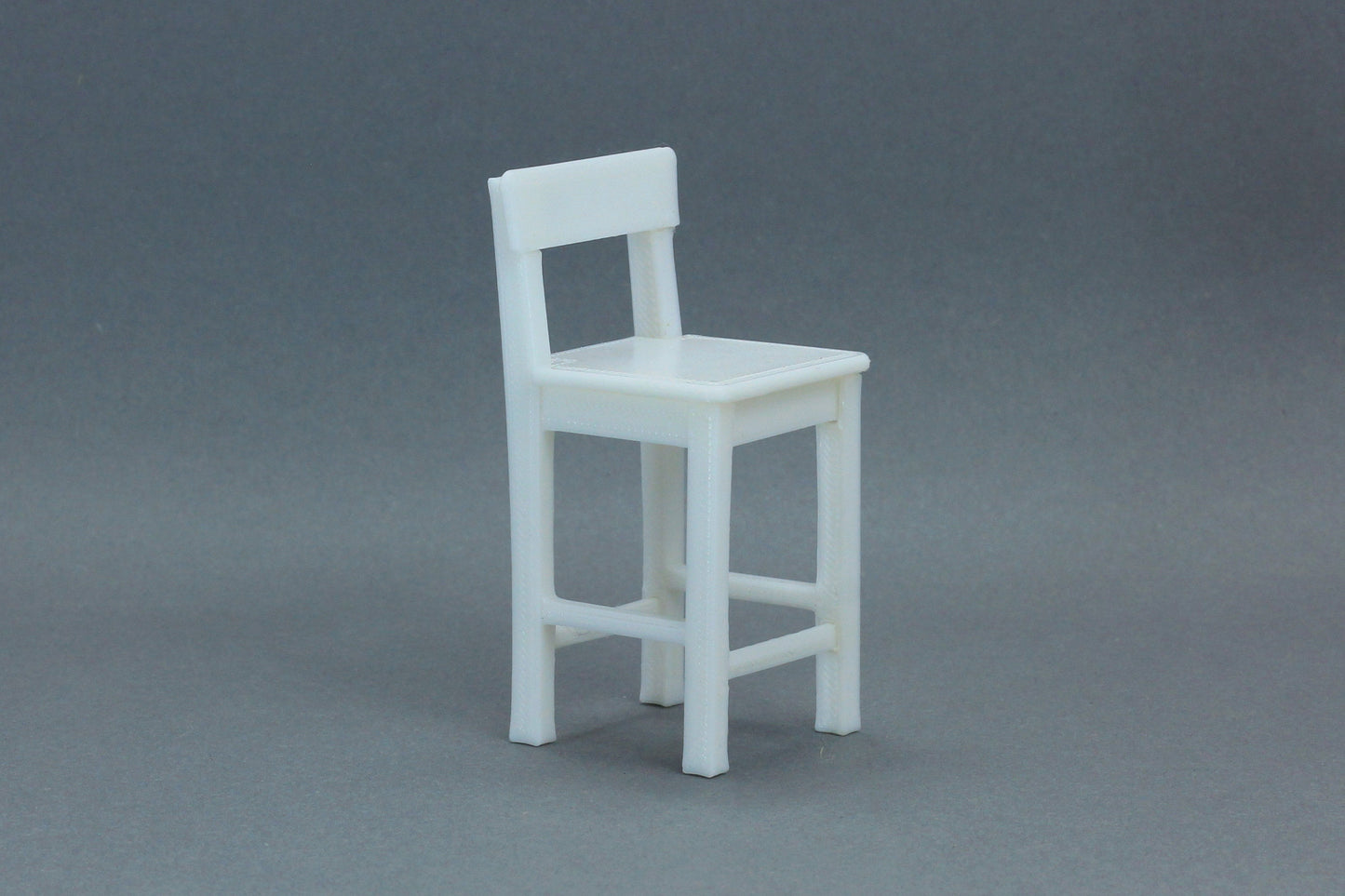 Kitchen Work Island with Stool | 1:12 Scale Dollhouse Furniture | 3D Printed Miniature