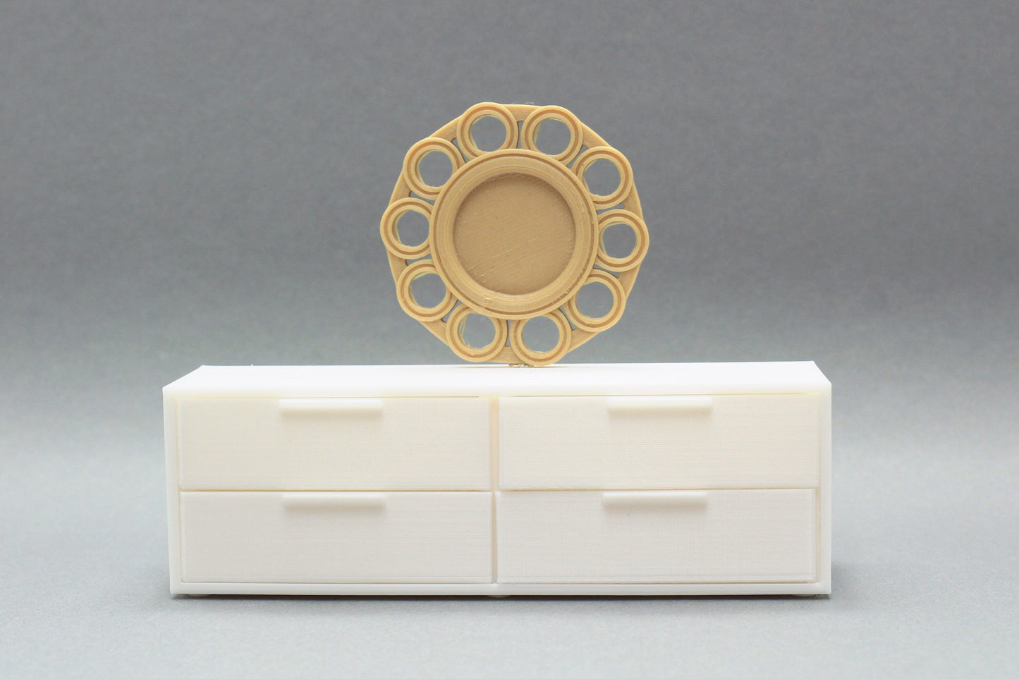 Ring Pattern Mirror Frame - 1:12 Dollhouse Miniature Furniture